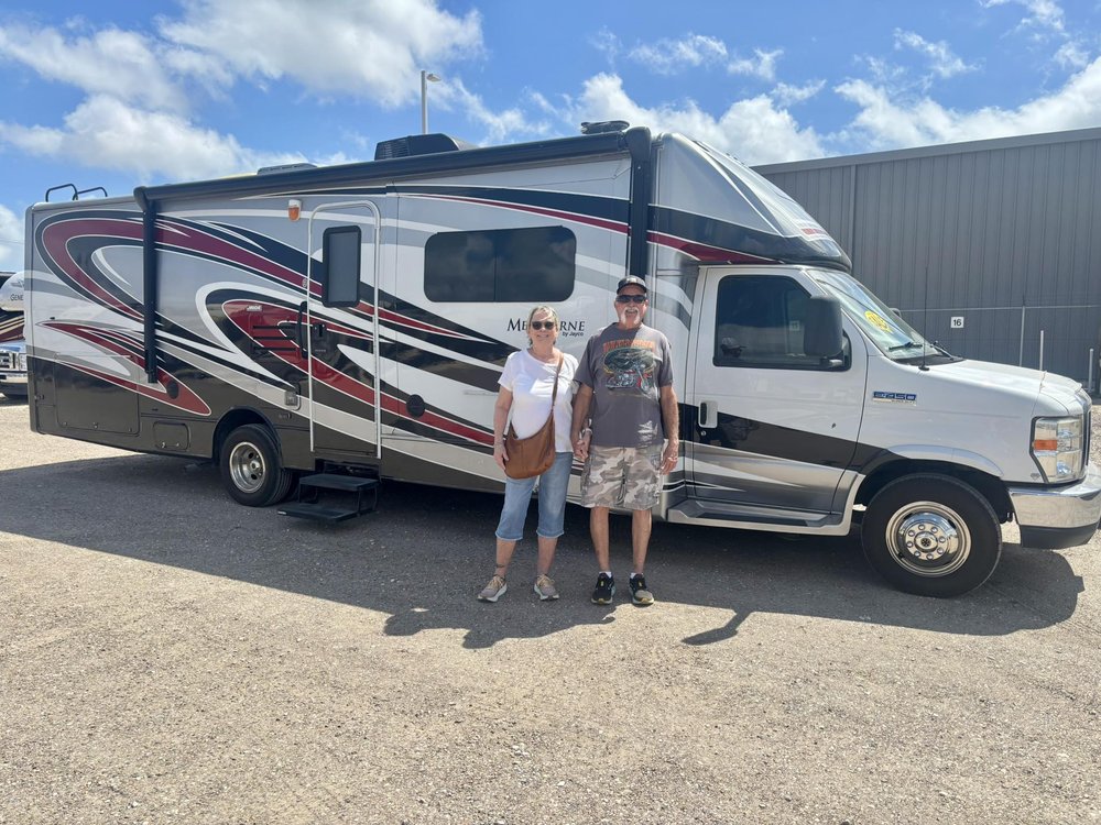 Big congrats to Mr. & Mrs. Taylor! They picked up their 2014 Jayco Melbourne 29D Class C Motorhome today and are hitting the road.